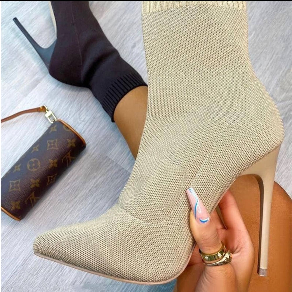 Knitted sock 🧦 heel/Tan
